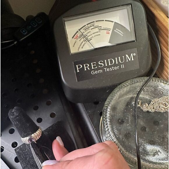 Sterling silver 925 amethyst ring oval with ribbed pattern - Picture 10 of 10